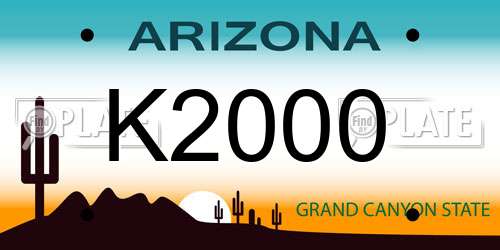K2000 Arizona License Plate