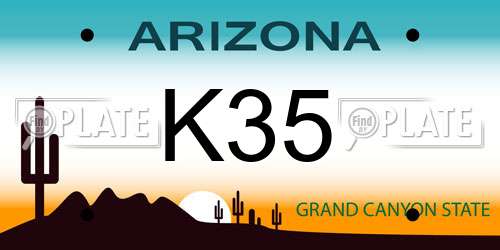 K35 Arizona License Plate