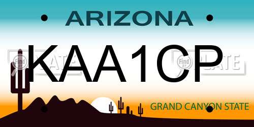 KAA1CP Arizona License Plate