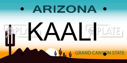 KAALI Arizona License Plate