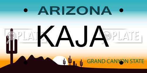 KAJA Arizona License Plate