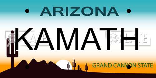 KAMATH Arizona License Plate