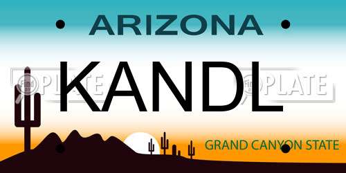 KANDL Arizona License Plate