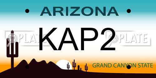 KAP2 Arizona License Plate