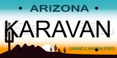 KARAVAN Arizona License Plate