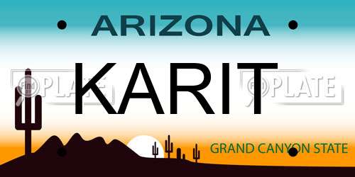 KARIT Arizona License Plate