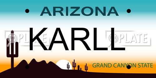 KARLL Arizona License Plate