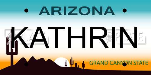 KATHRIN Arizona License Plate