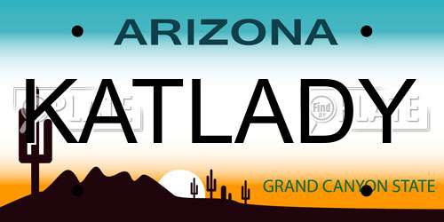 KATLADY Arizona License Plate