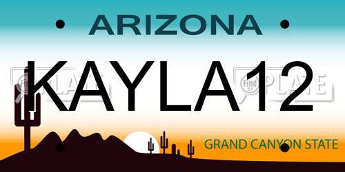 KAYLA12 Arizona License Plate