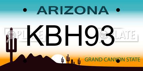 KBH93 Arizona License Plate