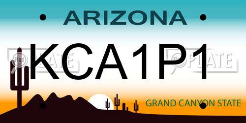 KCA1P1 Arizona License Plate