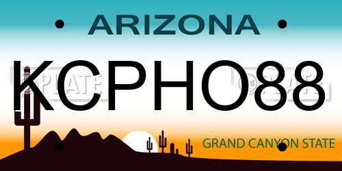 KCPHO88 Arizona License Plate
