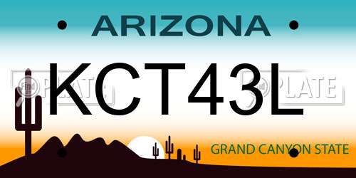 KCT43L Arizona License Plate