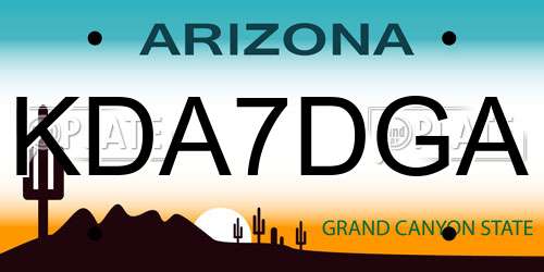 KDA7DGA Arizona License Plate