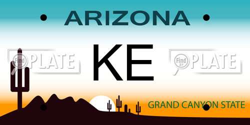 KE Arizona License Plate