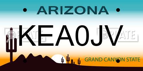 KEA0JV Arizona License Plate