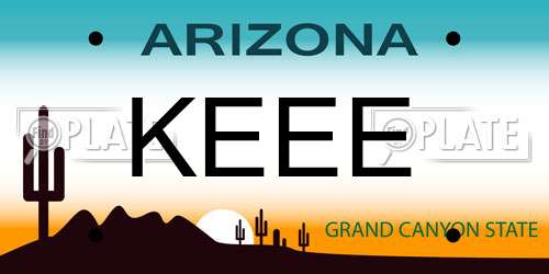 KEEE Arizona License Plate