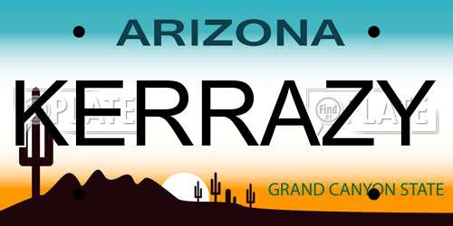 KERRAZY Arizona License Plate