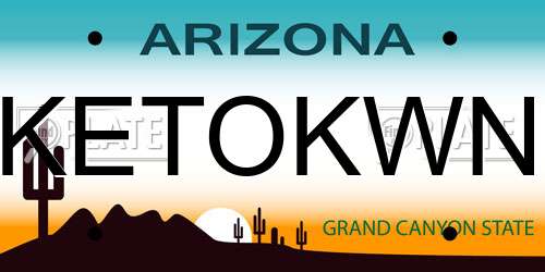 KETOKWN Arizona License Plate