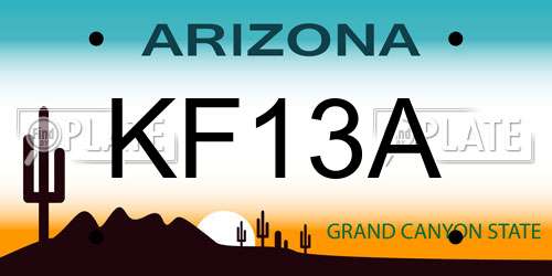 KF13A Arizona License Plate