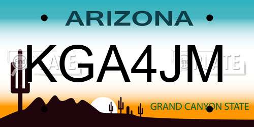 KGA4JM Arizona License Plate