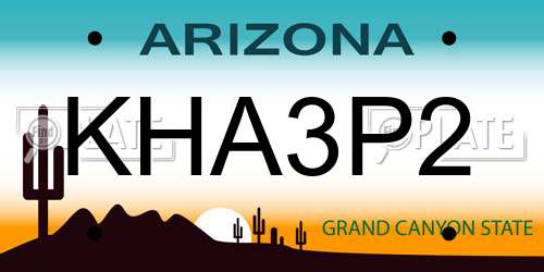 KHA3P2 Arizona License Plate