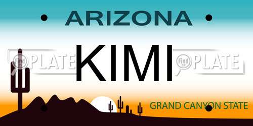 KIMI Arizona License Plate