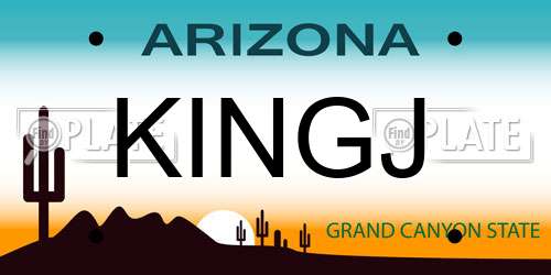 KINGJ Arizona License Plate