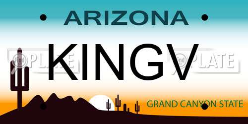 KINGV Arizona License Plate