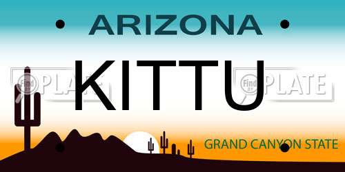 KITTU Arizona License Plate