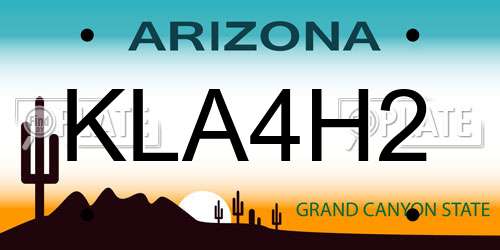 KLA4H2 Arizona License Plate