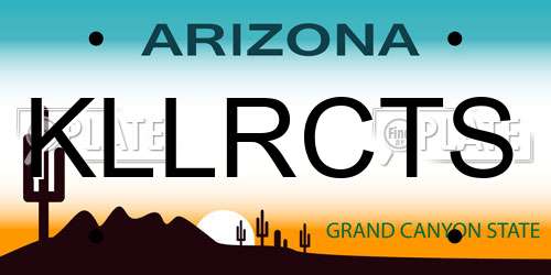 KLLRCTS Arizona License Plate
