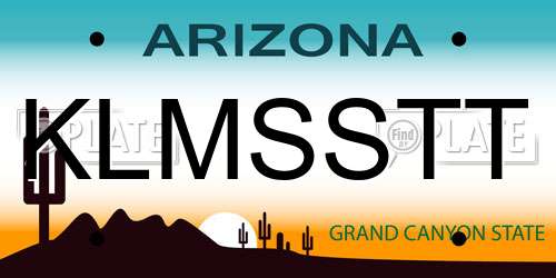 KLMSSTT Arizona License Plate