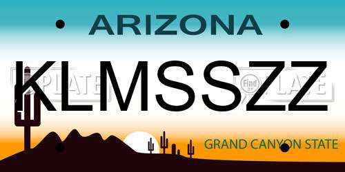 KLMSSZZ Arizona License Plate