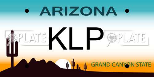 KLP Arizona License Plate