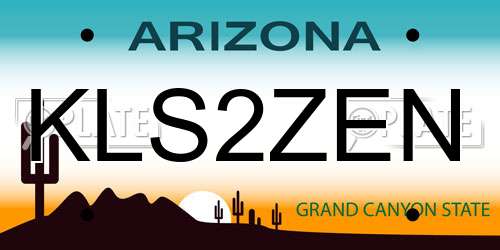 KLS2ZEN Arizona License Plate
