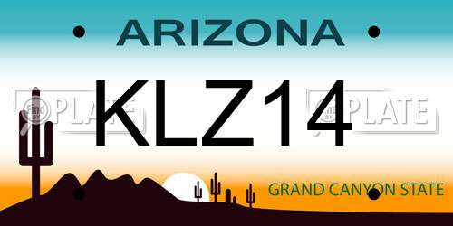 KLZ14 Arizona License Plate