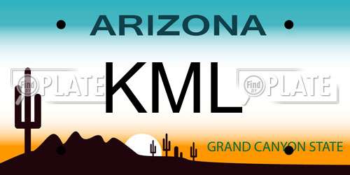 KML Arizona License Plate
