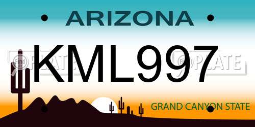 KML997 Arizona License Plate