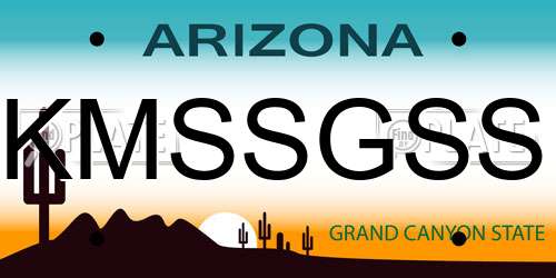 KMSSGSS Arizona License Plate