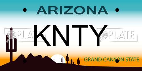 KNTY Arizona License Plate