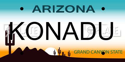 KONADU Arizona License Plate