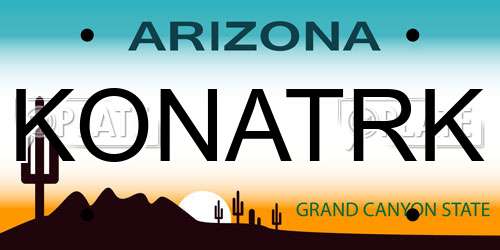 KONATRK Arizona License Plate