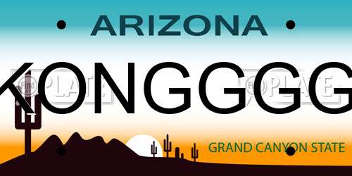 KONGGGG Arizona License Plate