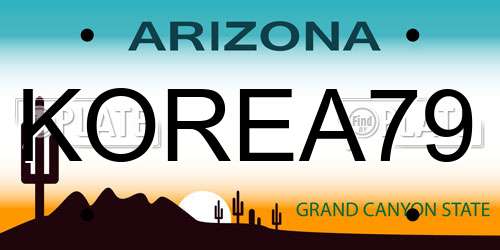 KOREA79 Arizona License Plate