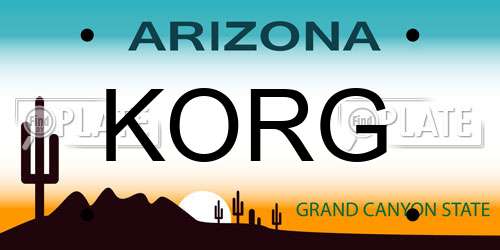 KORG Arizona License Plate