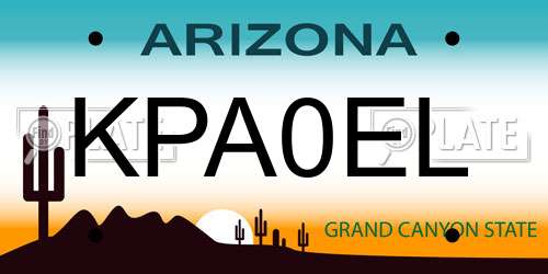 KPA0EL Arizona License Plate