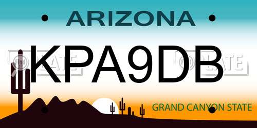 KPA9DB Arizona License Plate