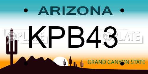 KPB43 Arizona License Plate